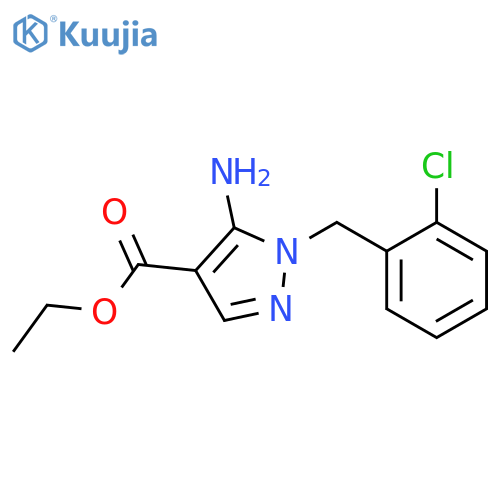 ethyl 5-amino-1-(2-chlorophenyl)methyl-1H-pyrazole-4-carboxylate structure
