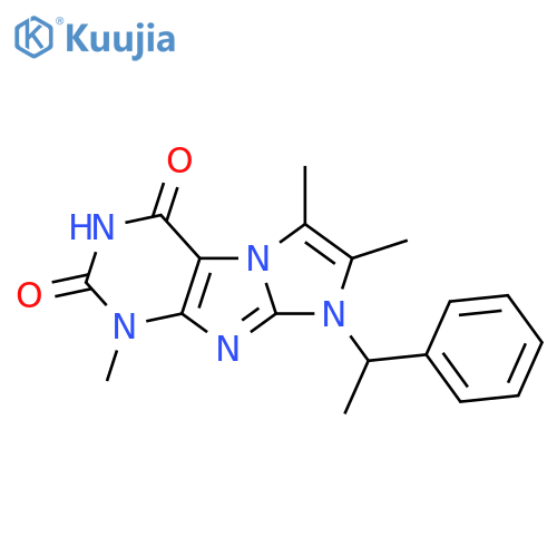 1,6,7-trimethyl-8-(1-phenylethyl)-1H,2H,3H,4H,8H-imidazo1,2-gpurine-2,4-dione structure