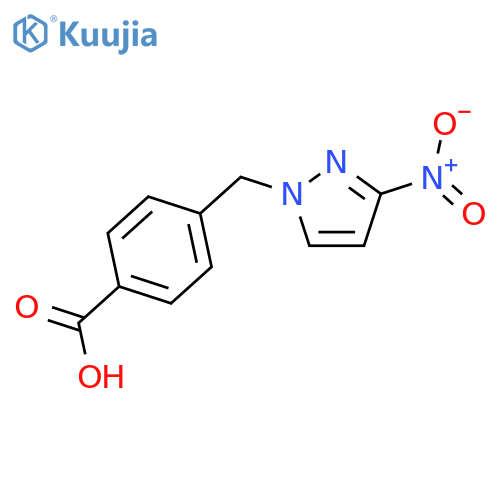 4-(3-nitro-1H-pyrazol-1-yl)methylbenzoic acid structure