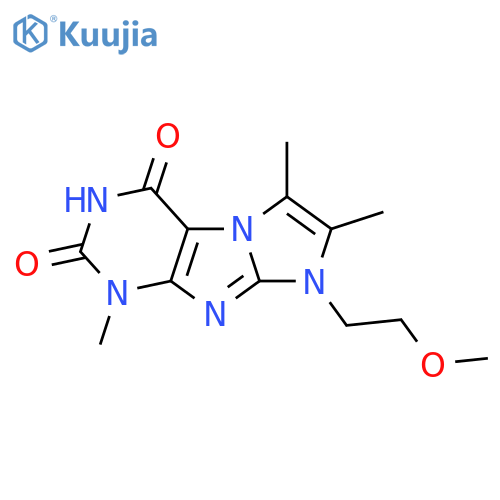 8-(2-methoxyethyl)-1,6,7-trimethyl-1H,2H,3H,4H,8H-imidazo1,2-gpurine-2,4-dione structure