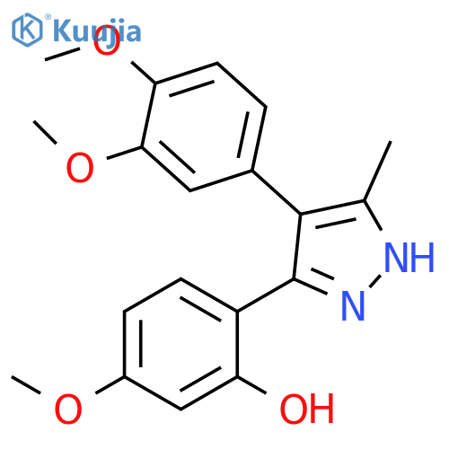 2-4-(3,4-dimethoxyphenyl)-5-methyl-1H-pyrazol-3-yl-5-methoxyphenol structure