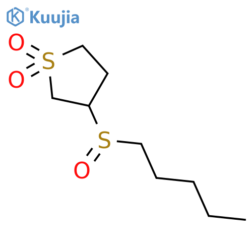 Thiophene, tetrahydro-3-(pentylsulfinyl)-, 1,1-dioxide structure