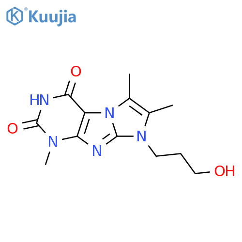 8-(3-hydroxypropyl)-1,6,7-trimethyl-1H,2H,3H,4H,8H-imidazo1,2-gpurine-2,4-dione structure