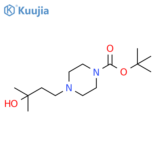tert-butyl 4-(3-hydroxy-3-methylbutyl)piperazine-1-carboxylate structure