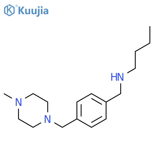 BENZENEMETHANAMINE, N-BUTYL-4-[(4-METHYL-1-PIPERAZINYL)METHYL]- structure