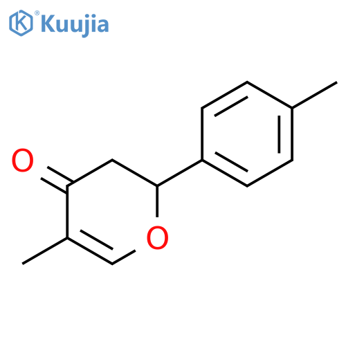 4H-PYRAN-4-ONE, 2,3-DIHYDRO-5-METHYL-2-(4-METHYLPHENYL)- structure