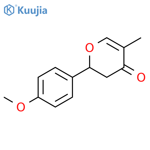 4H-Pyran-4-one, 2,3-dihydro-2-(4-methoxyphenyl)-5-methyl- structure