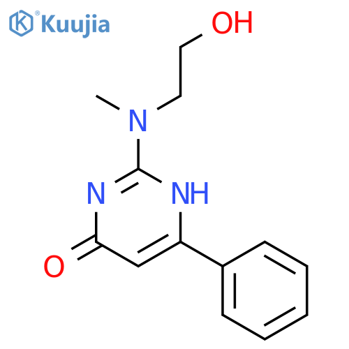 4(1H)-Pyrimidinone, 2-[(2-hydroxyethyl)methylamino]-6-phenyl- structure