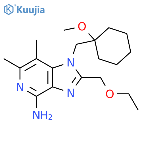1H-Imidazo[4,5-c]pyridin-4-amine,2-(ethoxymethyl)-1-[(1-methoxycyclohexyl)methyl]-6,7-dimethyl- structure