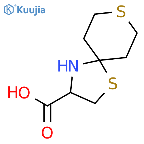 1,8-Dithia-4-azaspiro[4.5]decane-3-carboxylic acid, (R)- structure