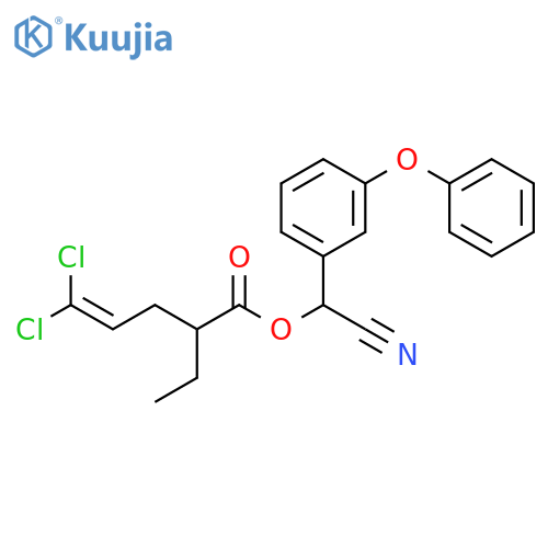 4-Pentenoic acid, 5,5-dichloro-2-ethyl-, cyano(3-phenoxyphenyl)methylester structure