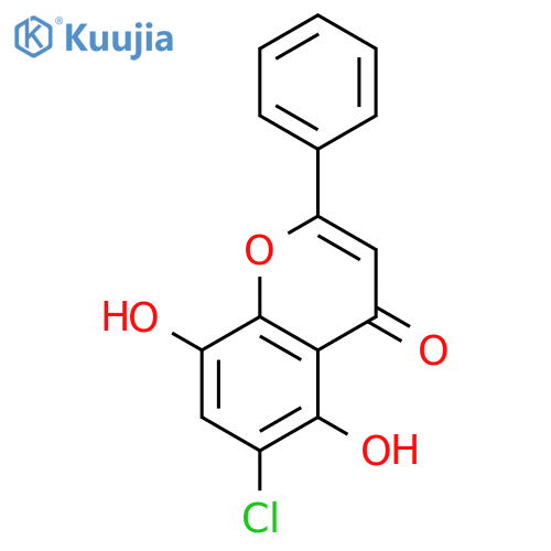 4H-1-Benzopyran-4-one, 6-chloro-5,8-dihydroxy-2-phenyl- structure