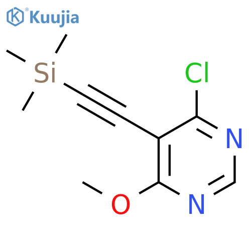 Pyrimidine, 4-chloro-6-methoxy-5-[(trimethylsilyl)ethynyl]- structure