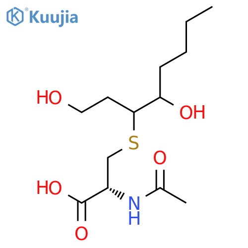 L-CYSTEINE, N-ACETYL-S-[2-HYDROXY-1-(2-HYDROXYETHYL)HEXYL]- structure