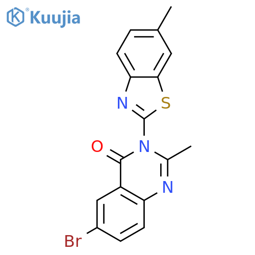 4(3H)-QUINAZOLINONE, 6-BROMO-2-METHYL-3-(6-METHYL-2-BENZOTHIAZOLYL)- structure