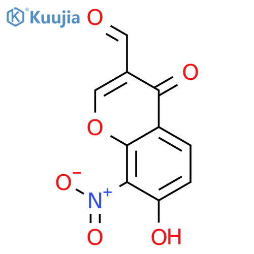 4H-1-BENZOPYRAN-3-CARBOXALDEHYDE, 7-HYDROXY-8-NITRO-4-OXO- structure