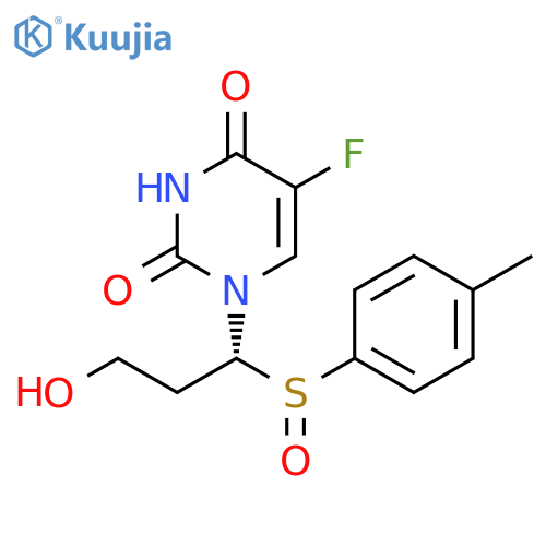 2,4(1H,3H)-Pyrimidinedione,5-fluoro-1-[3-hydroxy-1-[(4-methylphenyl)sulfinyl]propyl]-, (1R)- structure