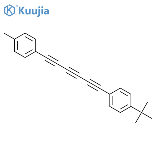 Benzene, 1-(1,1-dimethylethyl)-4-[6-(4-methylphenyl)-1,3,5-hexatriynyl]- structure
