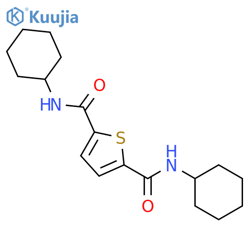 2,5-Thiophenedicarboxamide, N,N'-dicyclohexyl- structure