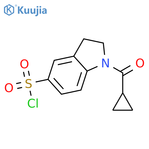 1-Cyclopropanecarbonyl-2,3-dihydro-1h-indole-5-sulfonyl chloride structure