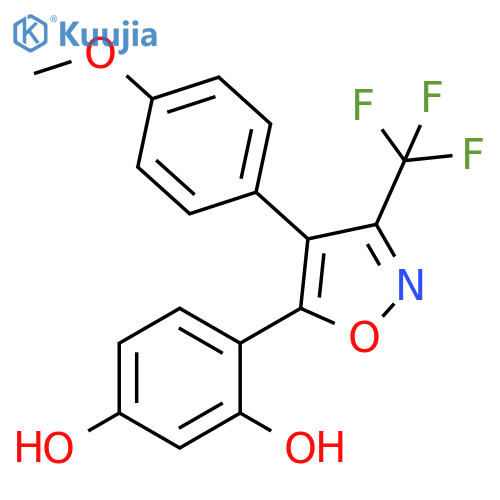 4-4-(4-methoxyphenyl)-3-(trifluoromethyl)-1,2-oxazol-5-ylbenzene-1,3-diol structure