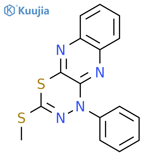 1H-[1,3,4]Thiadiazino[5,6-b]quinoxaline, 3-(methylthio)-1-phenyl- structure