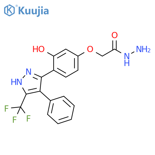 2-{3-hydroxy-4-4-phenyl-5-(trifluoromethyl)-1H-pyrazol-3-ylphenoxy}acetohydrazide structure