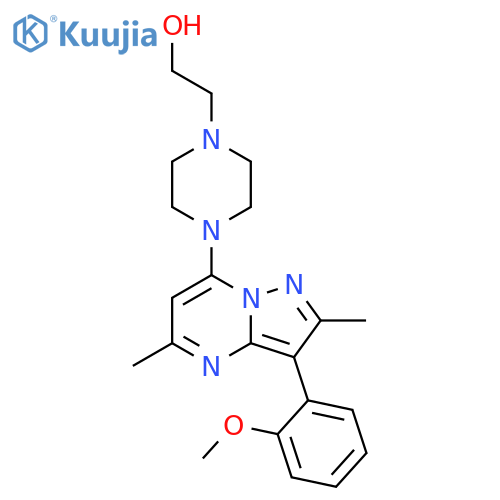 2-{4-3-(2-methoxyphenyl)-2,5-dimethylpyrazolo1,5-apyrimidin-7-ylpiperazin-1-yl}ethan-1-ol structure