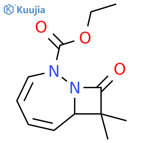 1,2-Diazabicyclo[5.2.0]nona-3,5-diene-2-carboxylic acid, 8,8-dimethyl-9-oxo-, ethyl ester structure