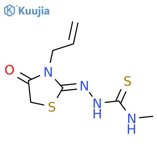 (2E)-3-prop-2-en-1-yl-1,3-thiazolidine-2,4-dione 2-(N-methylthiosemicarbazone) structure