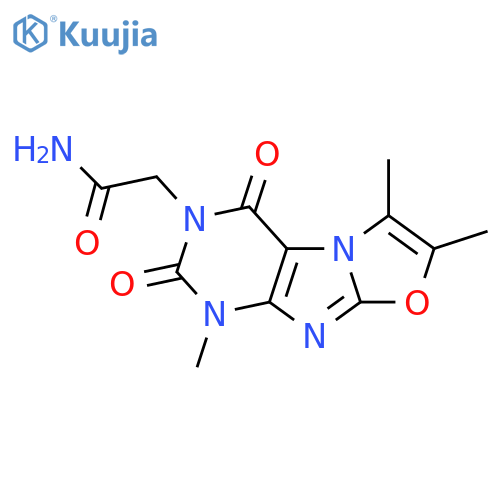 2-{1,6,7-trimethyl-2,4-dioxo-1H,2H,3H,4H-1,3oxazolo3,2-gpurin-3-yl}acetamide structure