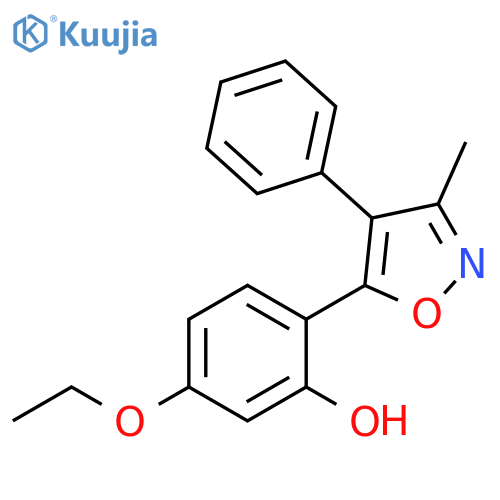 5-ethoxy-2-(3-methyl-4-phenyl-1,2-oxazol-5-yl)phenol structure