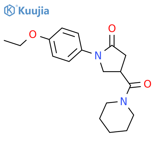 1-(4-ethoxyphenyl)-4-(piperidin-1-ylcarbonyl)pyrrolidin-2-one structure