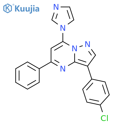 1-3-(4-chlorophenyl)-5-phenylpyrazolo1,5-apyrimidin-7-yl-1H-imidazole structure