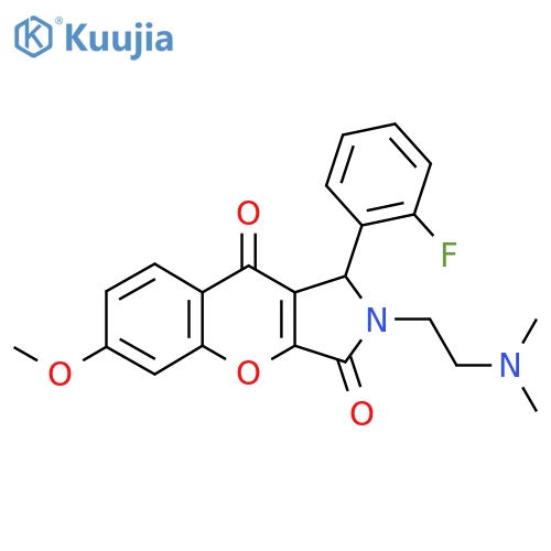 2-2-(dimethylamino)ethyl-1-(2-fluorophenyl)-6-methoxy-1H,2H,3H,9H-chromeno2,3-cpyrrole-3,9-dione structure