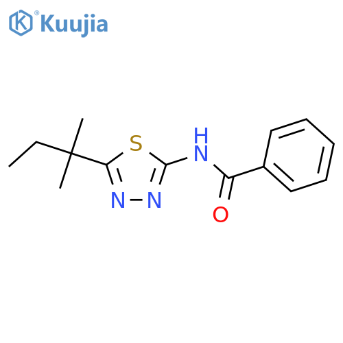 N-[5-(1,1-dimethylpropyl)-1,3,4-thiadiazol-2-yl]benzamide structure