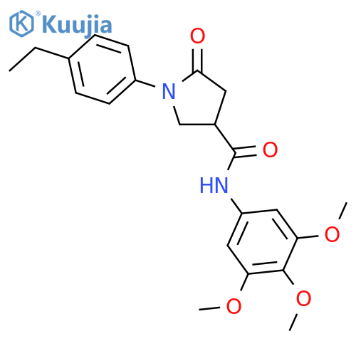 <br>1-(4-Ethyl-phenyl)-5-oxo-pyrrolidine-3-carboxylic acid (3,4,5-trimethoxy-ph enyl)-amide structure