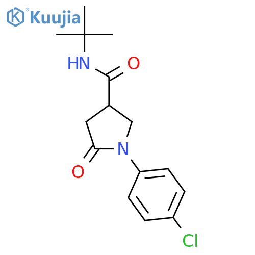 N-(tert-butyl)-1-(4-chlorophenyl)-5-oxopyrrolidine-3-carboxamide structure