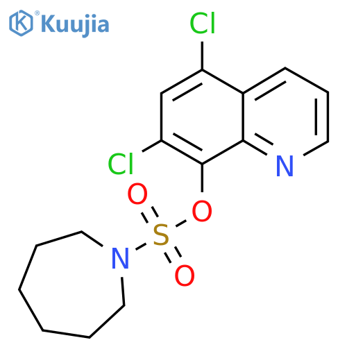 5,7-Dichloroquinolin-8-yl azepane-1-sulfonate structure