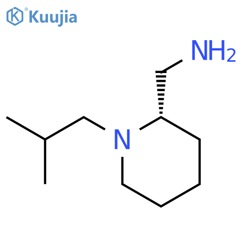 (2S)-1-(2-methylpropyl)piperidin-2-ylmethanamine structure