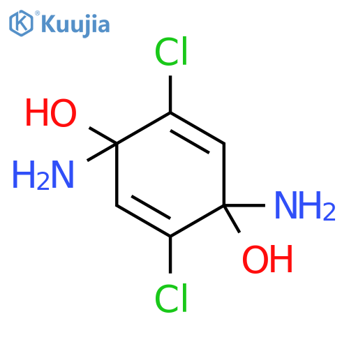 2,5-Cyclohexadiene-1,4-diol, 1,4-diamino-2,5-dichloro- structure
