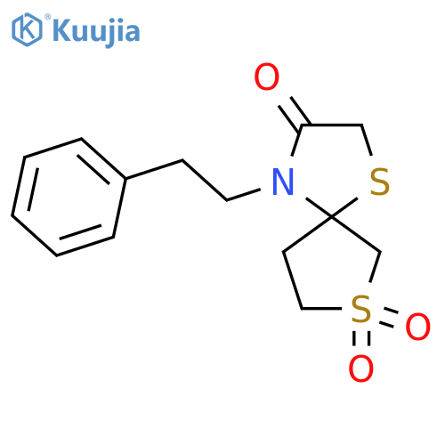4-(2-phenylethyl)-1,7λ?-dithia-4-azaspiro[4.4]nonane-3,7,7-trione structure