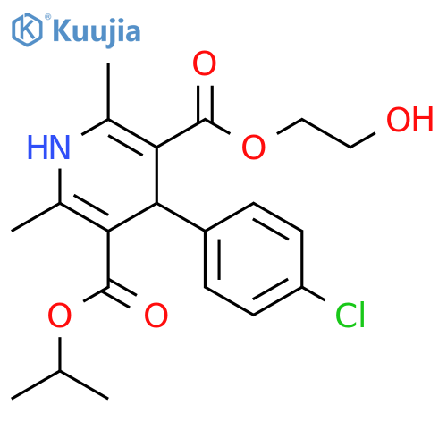 3,5-Pyridinedicarboxylic acid,4-(4-chlorophenyl)-1,4-dihydro-2,6-dimethyl-, 2-hydroxyethyl1-methylethyl ester structure
