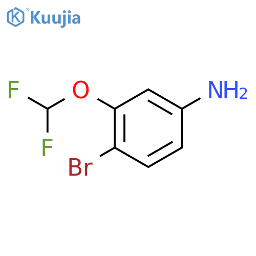 Benzenamine, 4-bromo-3-(difluoromethoxy)- structure