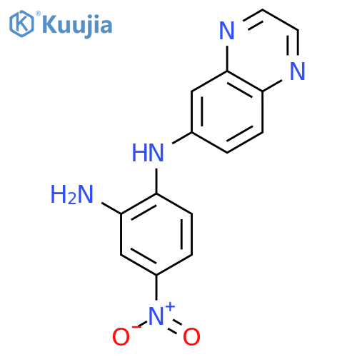 1,2-BENZENEDIAMINE, 4-NITRO-N1-6-QUINOXALINYL- structure