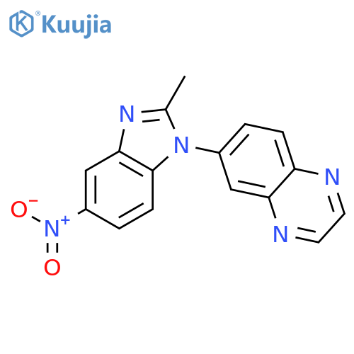 Quinoxaline, 6-(2-methyl-5-nitro-1H-benzimidazol-1-yl)- structure