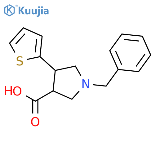 1-Benzyl-4-(thiophen-2-yl)pyrrolidine-3-carboxylic Acid structure