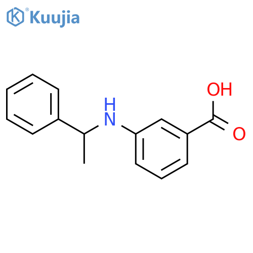 Benzoic acid, 3-[(1-phenylethyl)amino]- structure