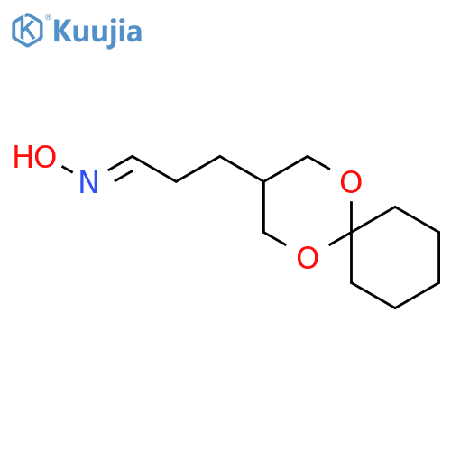 1,5-Dioxaspiro[5.5]undecane-3-propanal, oxime structure