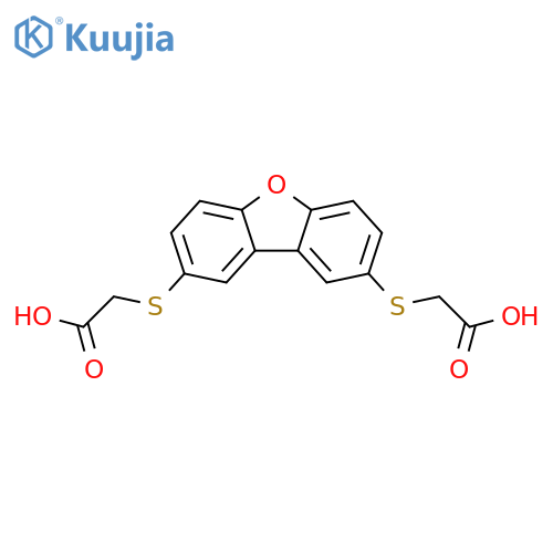 Acetic acid, 2,2'-[2,8-dibenzofurandiylbis(thio)]bis- structure